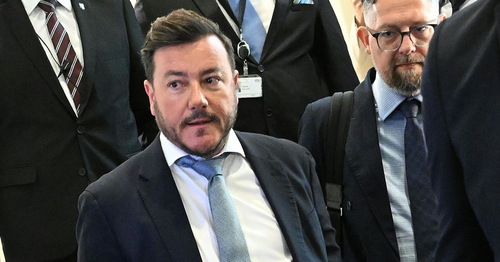 Signa-Gründer René Benko und Anwalt Norbert Wess am Mittwoch, 22. Mai 2024, anl. des COFAG-U-Ausschusses im Parlament in Wien