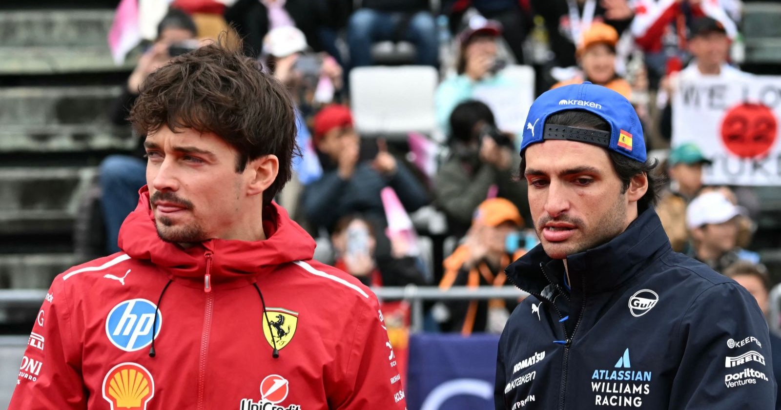 Charles Leclerc und Carlos Sainz in Suzuka
