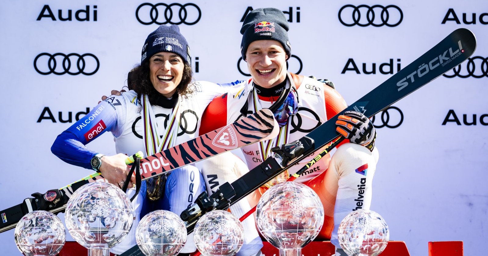 Federica Brignone und Marco Odermatt in Sun Valley