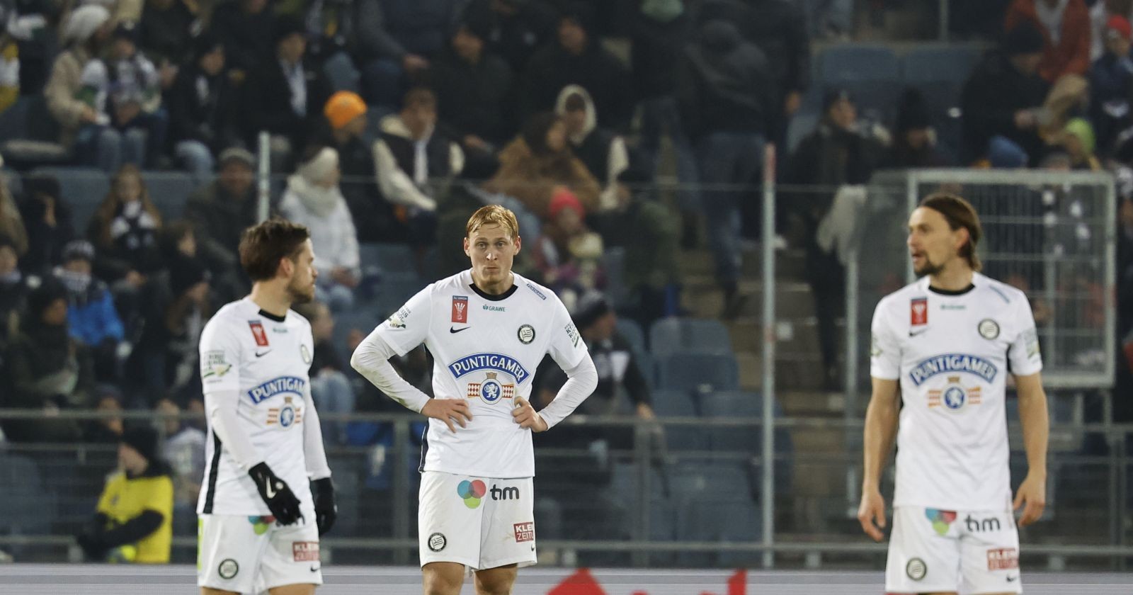 Tomi Horvat (Sturm Graz), Niklas Geyrhofer (Sturm Graz) und Stefan Hierländer (Sturm Graz)
