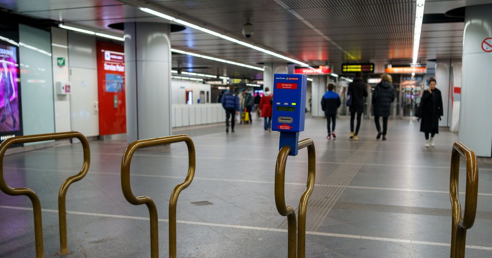 Fahrscheinentwerter an der U-Bahn-Station Stephansplatz