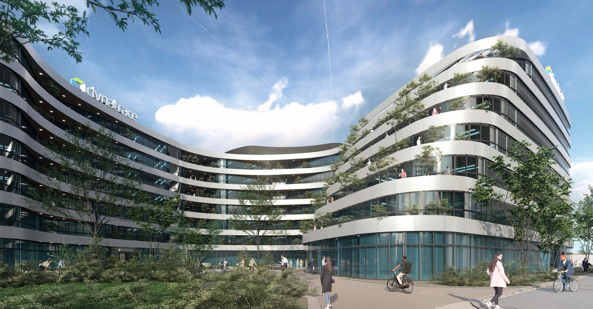 Ebenfalls im Herbst fertig wird der IT-Campus von Dynatrace. Anfangs werden 5.000 Quadratmeter Bürofläche untervermietet.