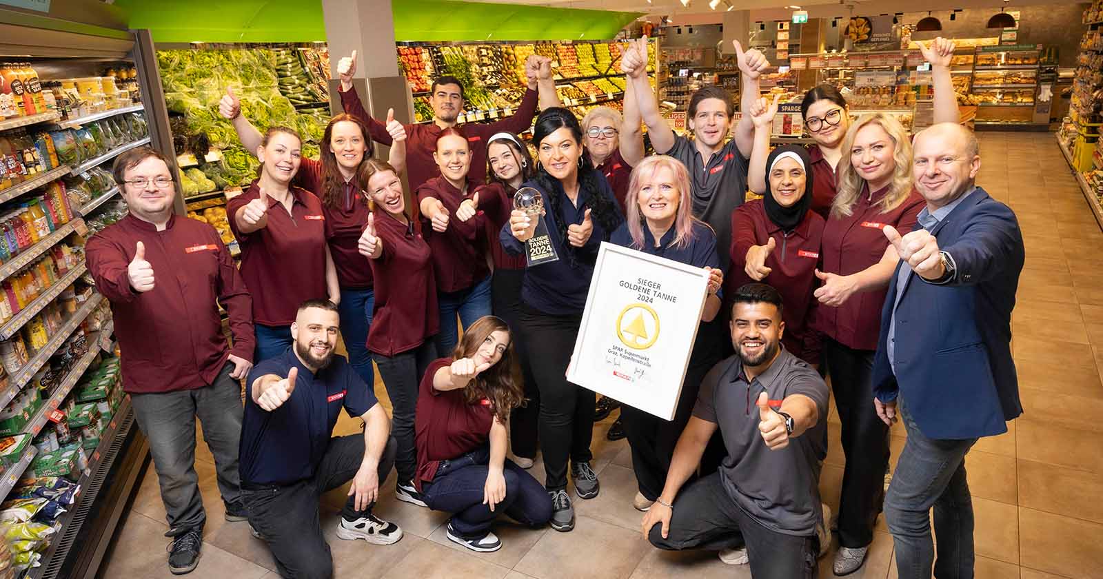 Das Team des SPAR-Supermarktes in der Grazer Kapellenstraße