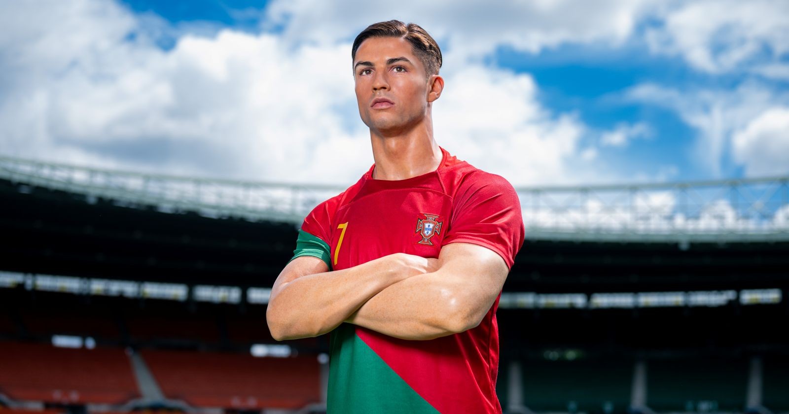 Wachsfigur von Cristiano Ronaldo im Ernst-Happel-Stadion