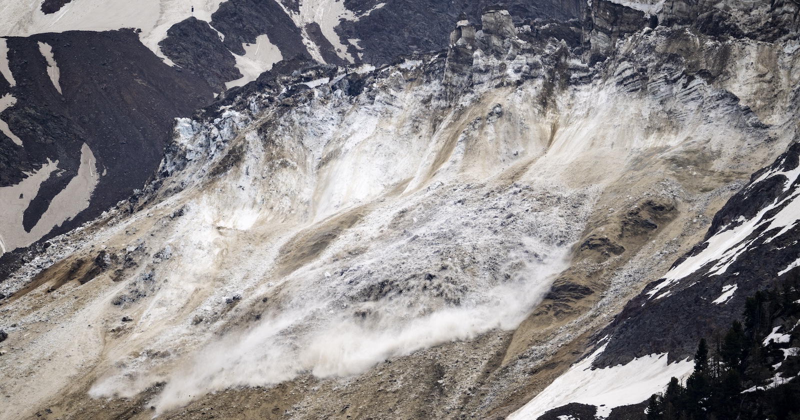 Die Gerölllawine im Schweizer Blatten.