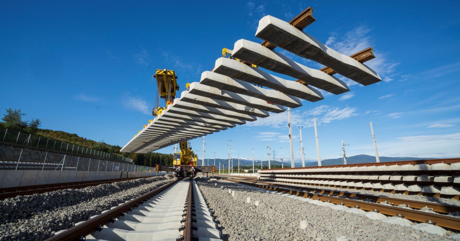 ÖBB Baustelle auf der neu entstehenden Koralmbahn