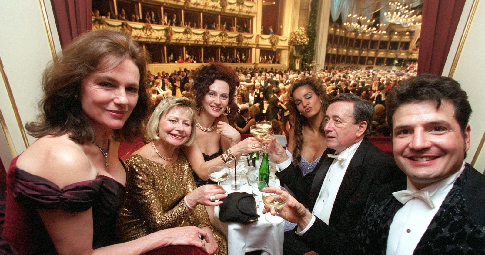 Richard Lugner ,Jacqueline Bisset ,Christina Lugner , Nadja Abdel Farrag