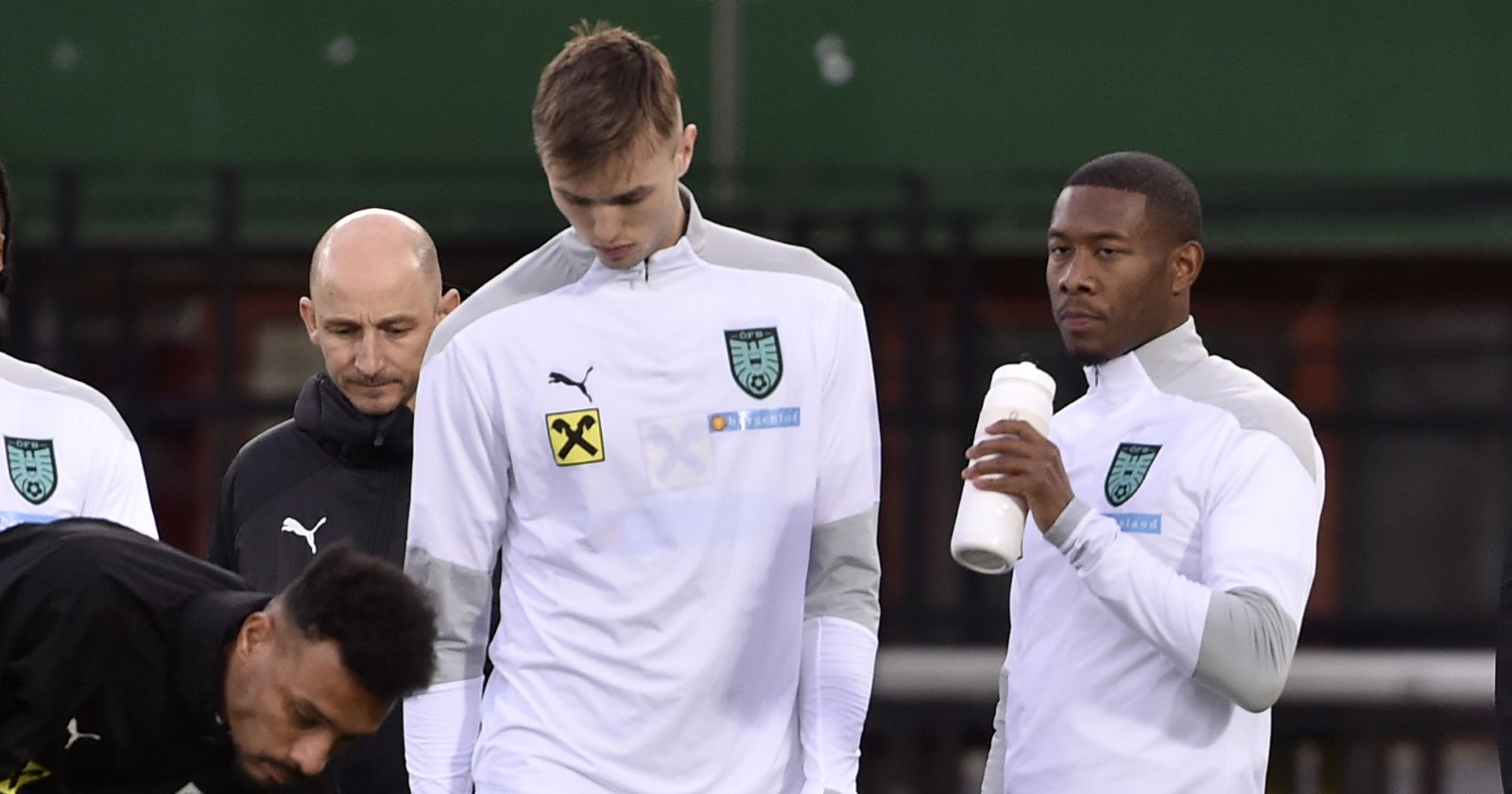 Sasa Kalajdzic, David Alaba anlässlich des Abschlusstrainings des ÖFB-Nationalteams