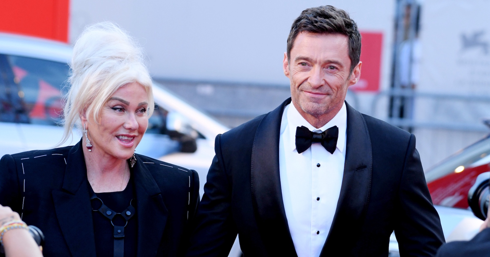 Deborra-Lee Furness &amp; Hugh Jackman gemeinsam bei einem Event.
