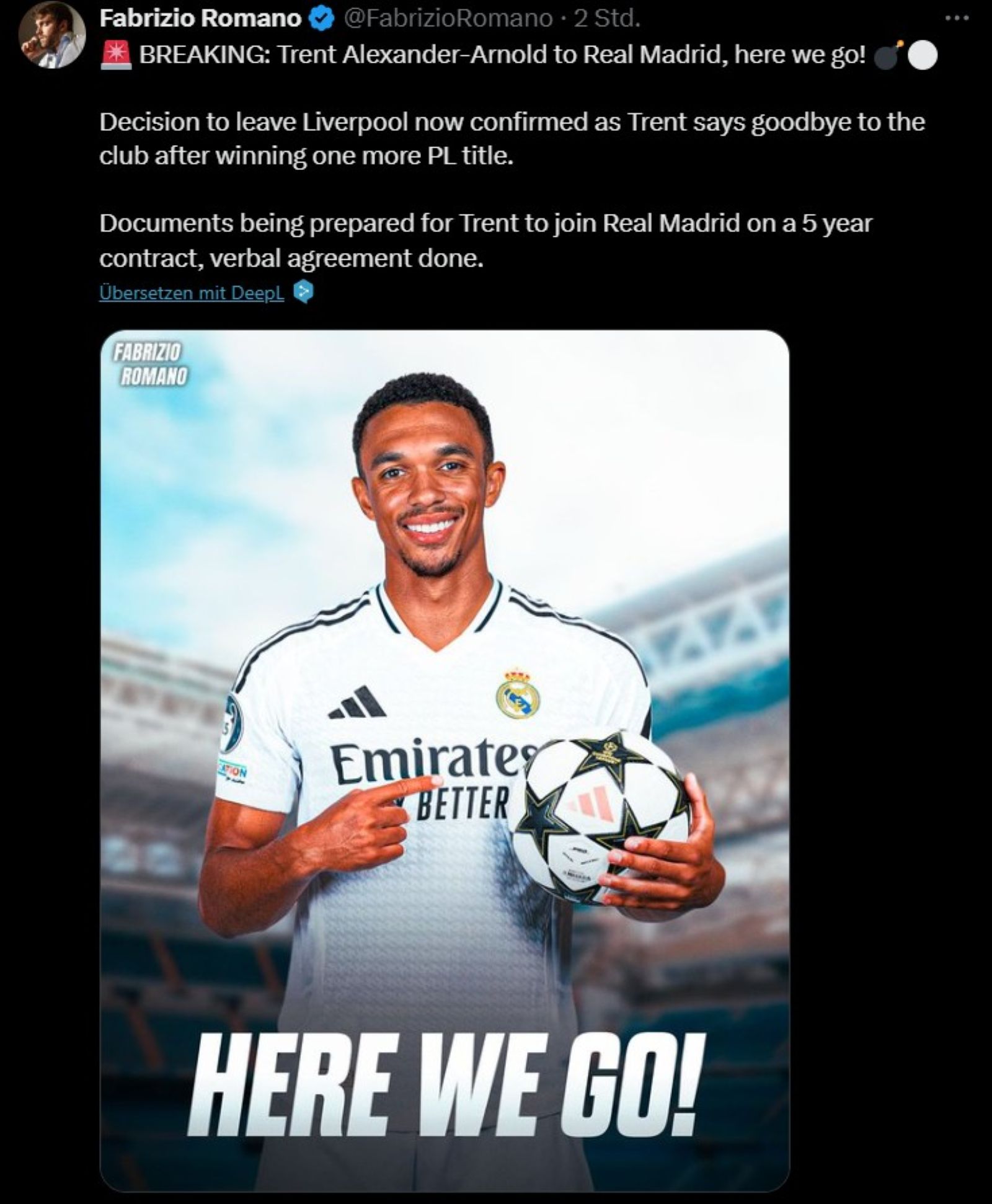 Meldung von Fabrizio Romano