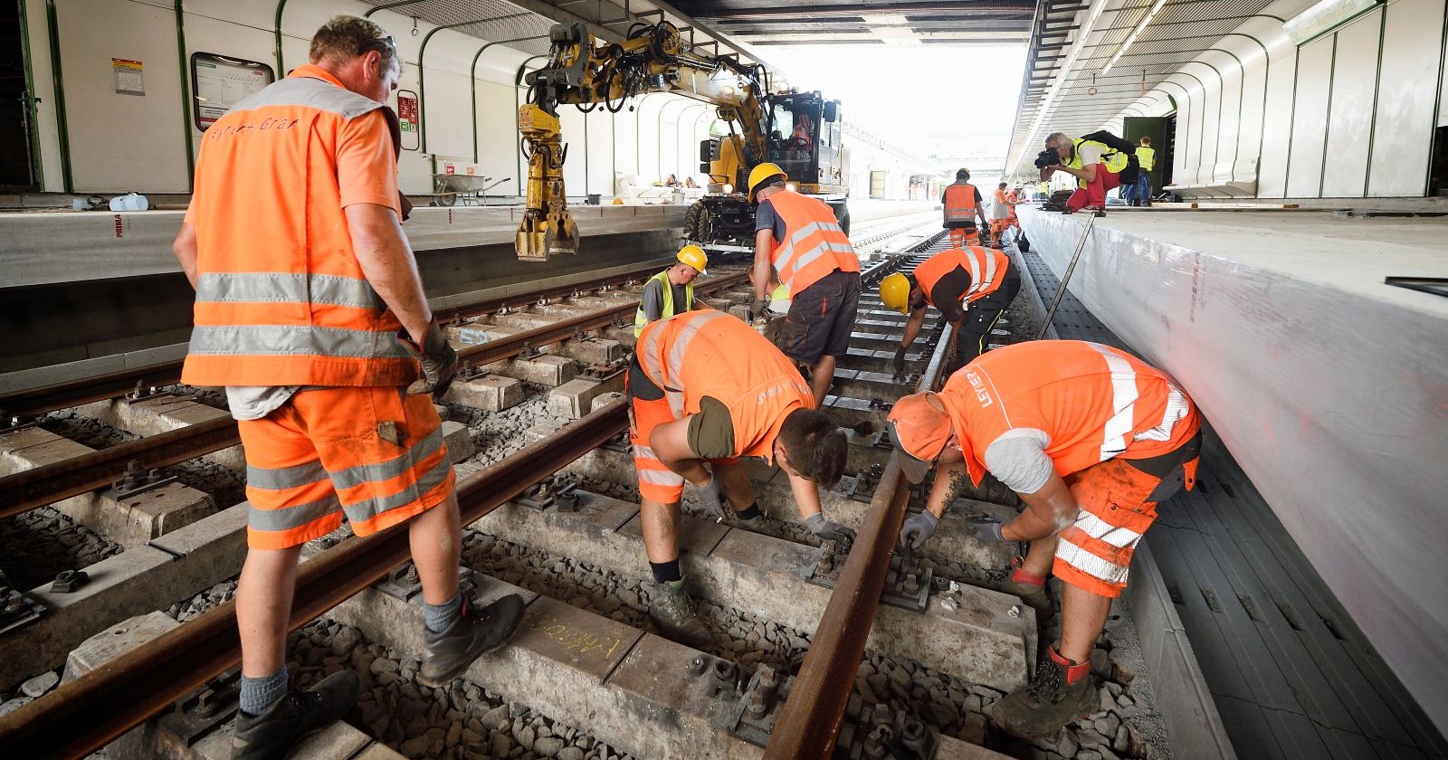 Baustelle bei der Station Margaretengürtel