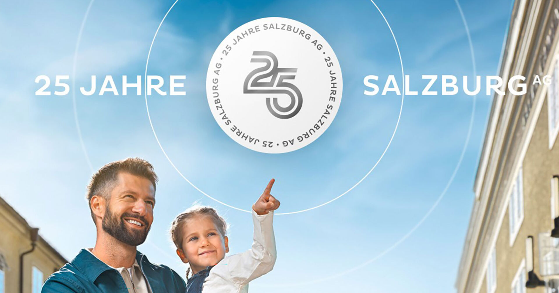 Junger Mann mit kleiner Tochter am Arm | Credit: Salzburg AG