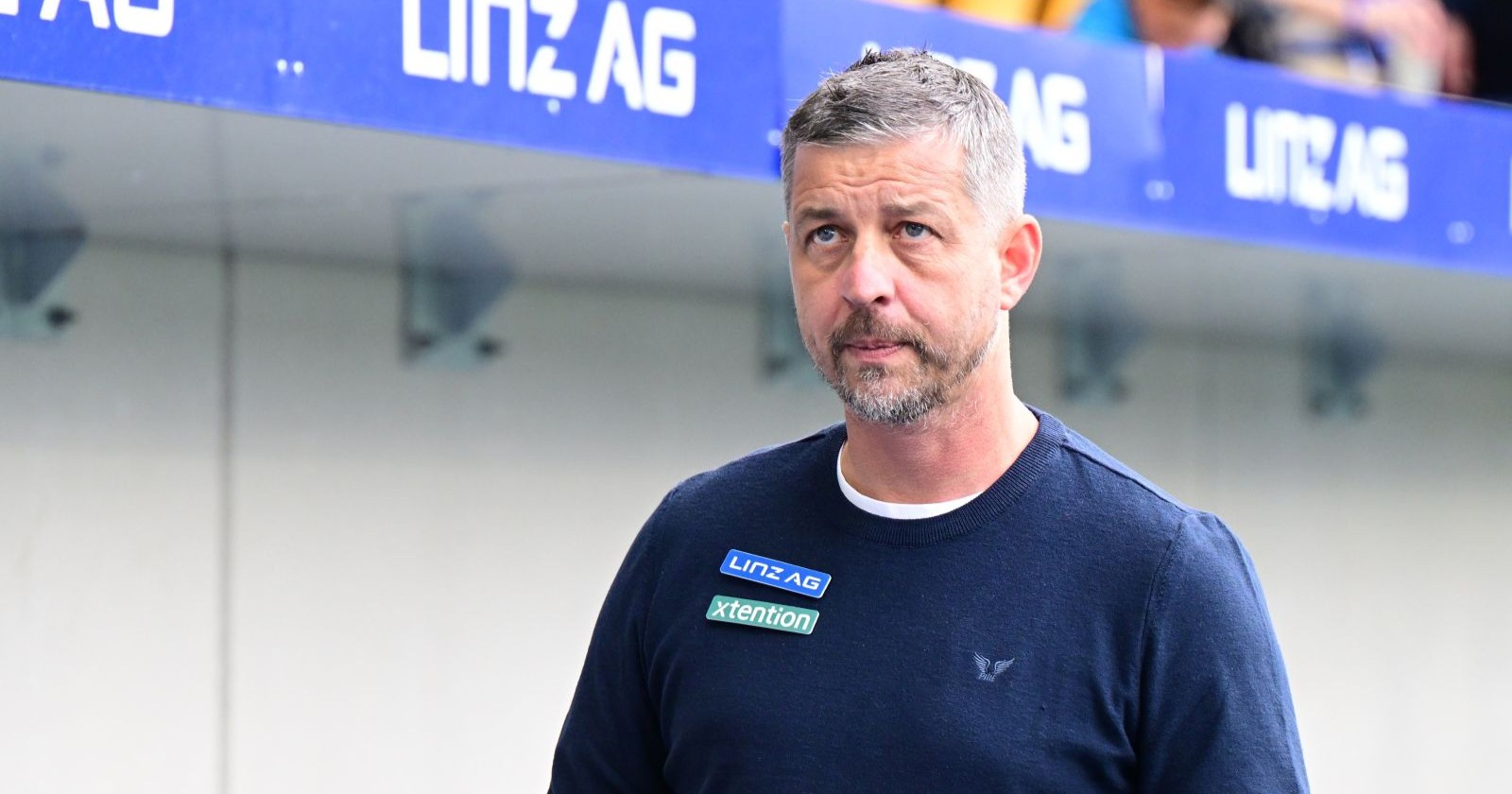 Gerald Scheiblehner am Sonntag, 18. Mai 2025, während der Admiral Bundesliga-Begegnung in der Meistergruppe, 9. Runde, zwischen Blau-Weiß Linz und Red Bull Salzburg in Linz