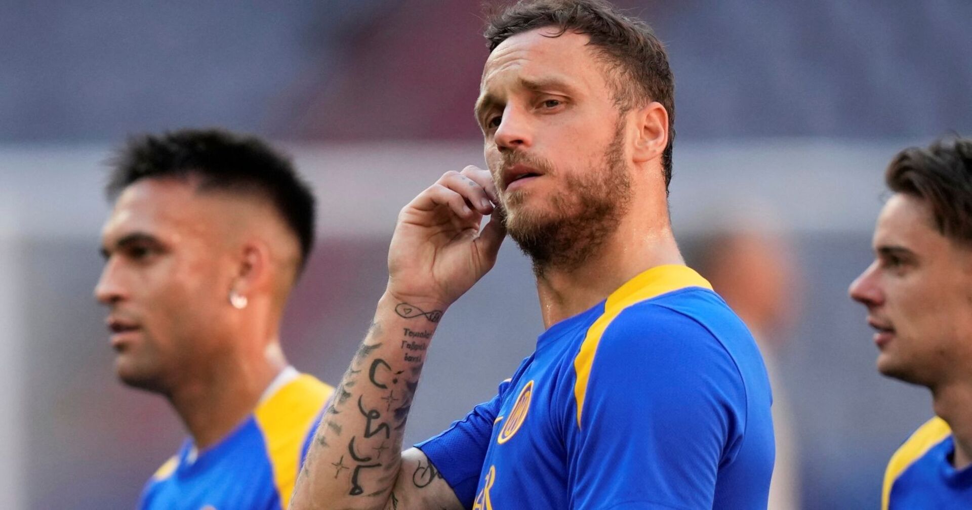 Marko Arnautovic beim Abschlusstraining von Inter Mailand vor dem Champions League Finale