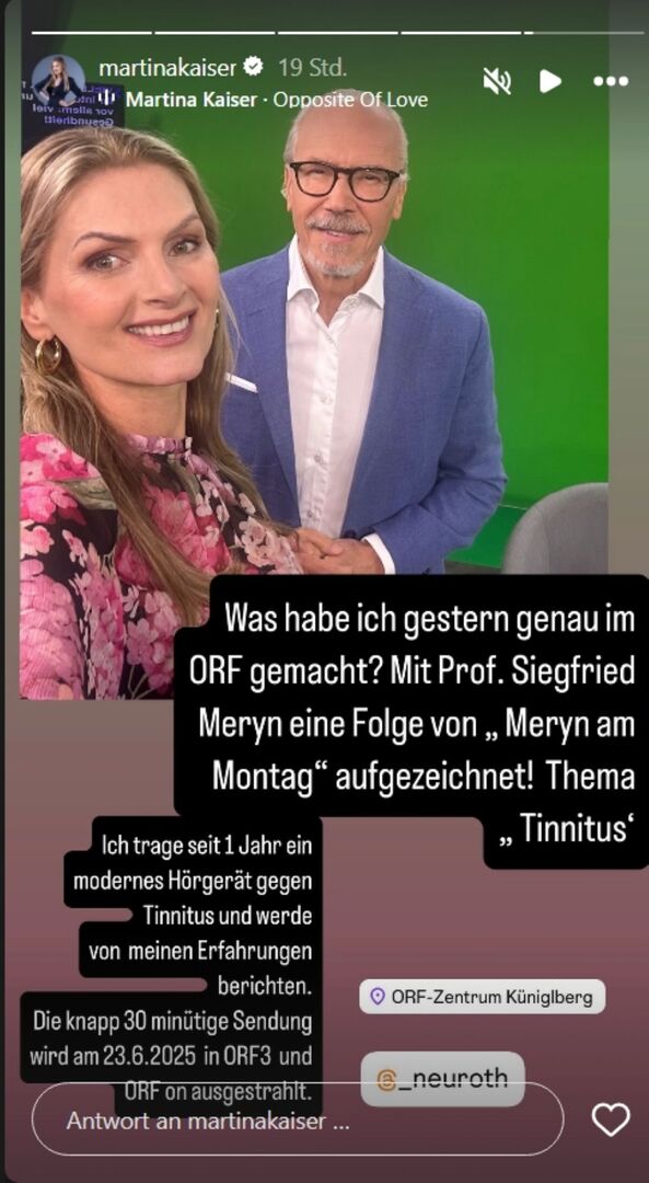 Screenshot von Martina Kaisers Insta-Story.