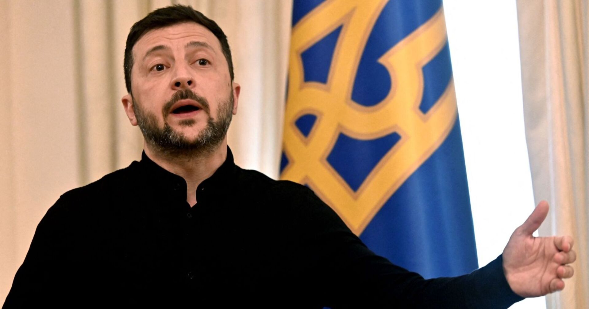 Wolodymyr Selenskyj bei einer Pressekonferenz