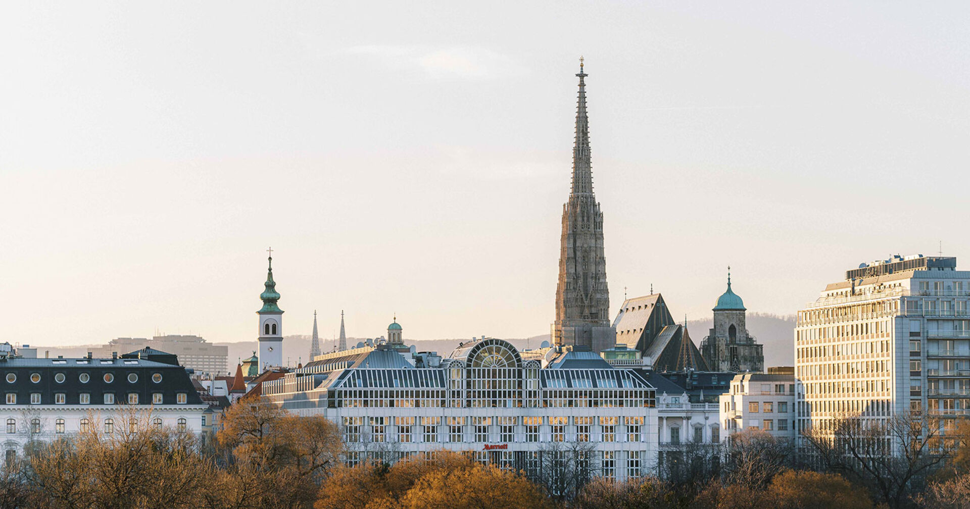 Panorama vom Marriott Vienna Hotel im Herbst | Credit: Vienna Marriott Hotel