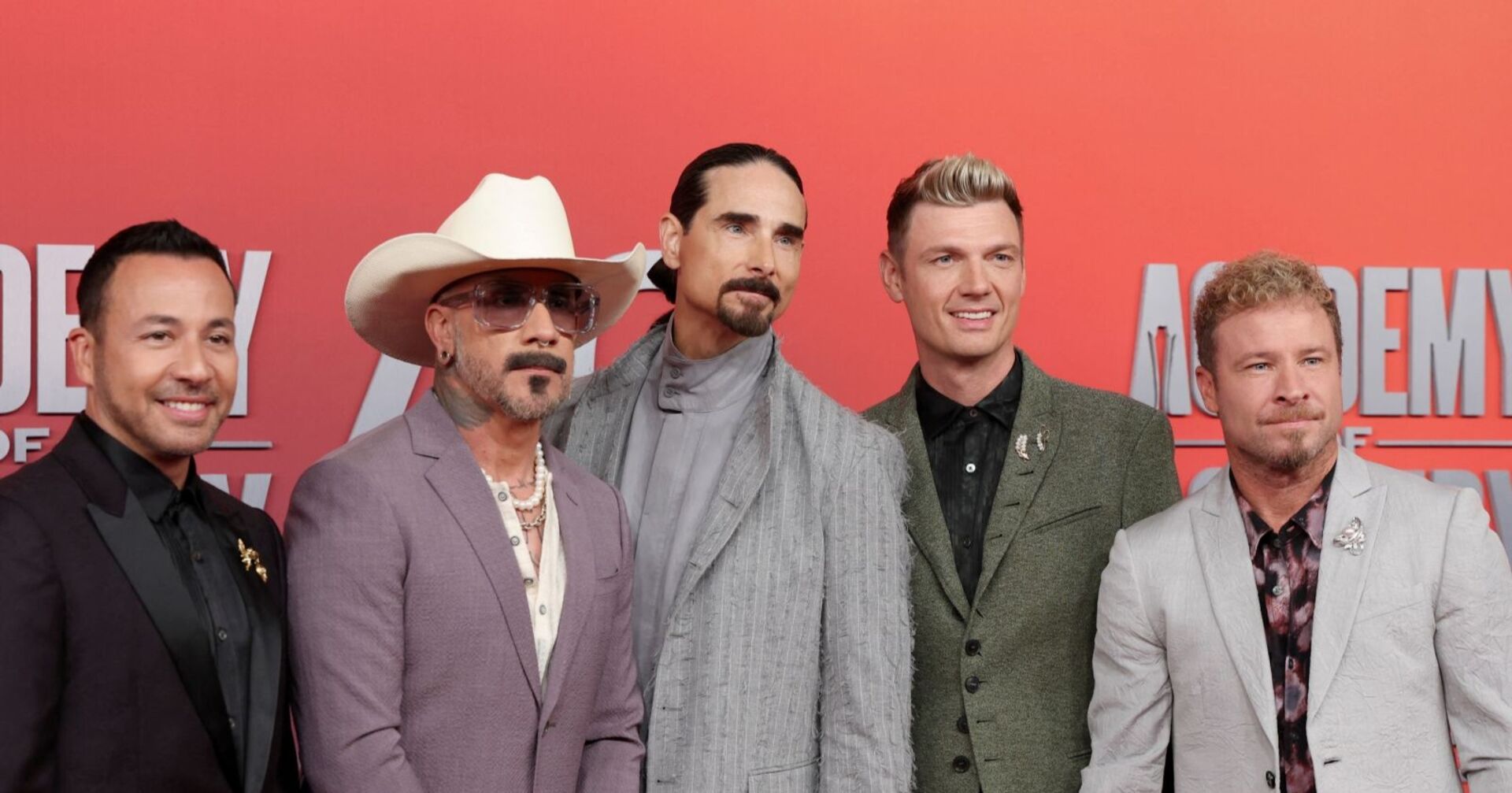 Backstreet Boys-Mitglieder auf dem roten Teppich