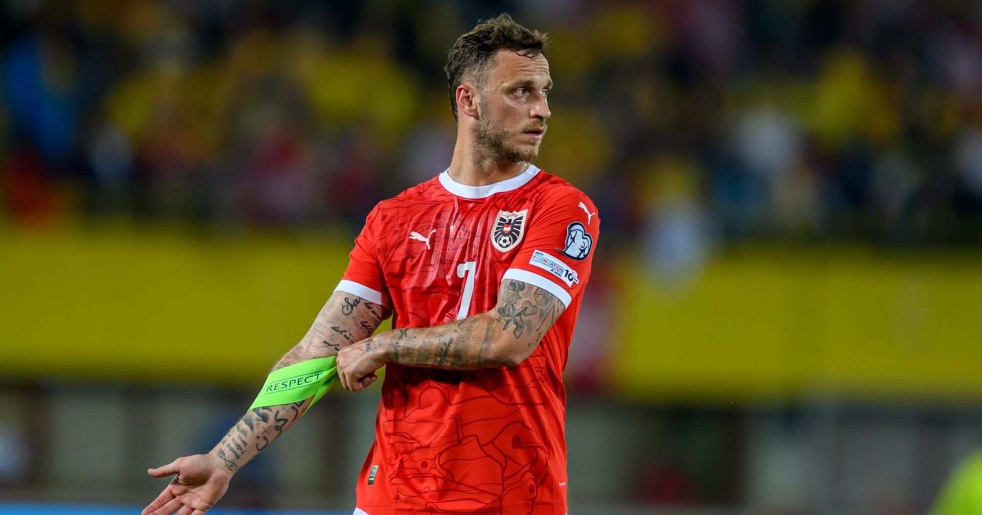 Marko Arnautović während des WM-Qualifikationsspiels zwischen Österreich und Rumänien am Samstag