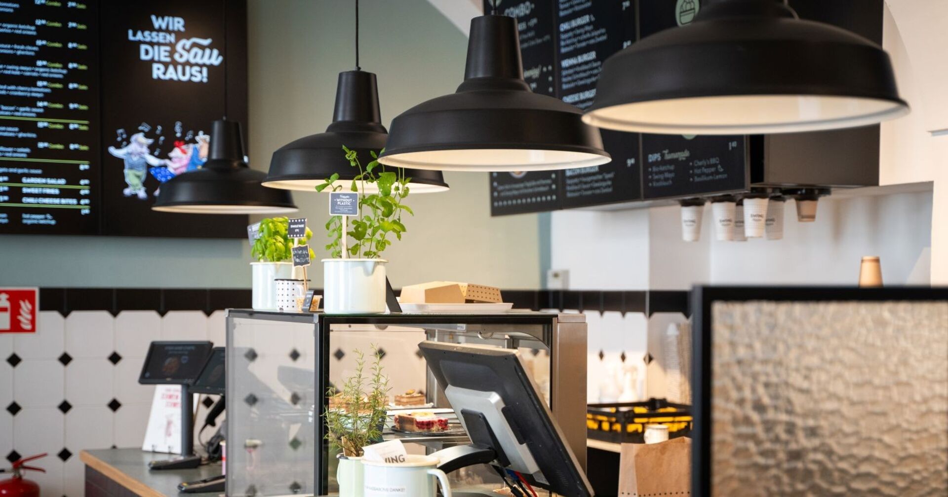 Bestelltresen in einer Swing-Kitchen-Filiale