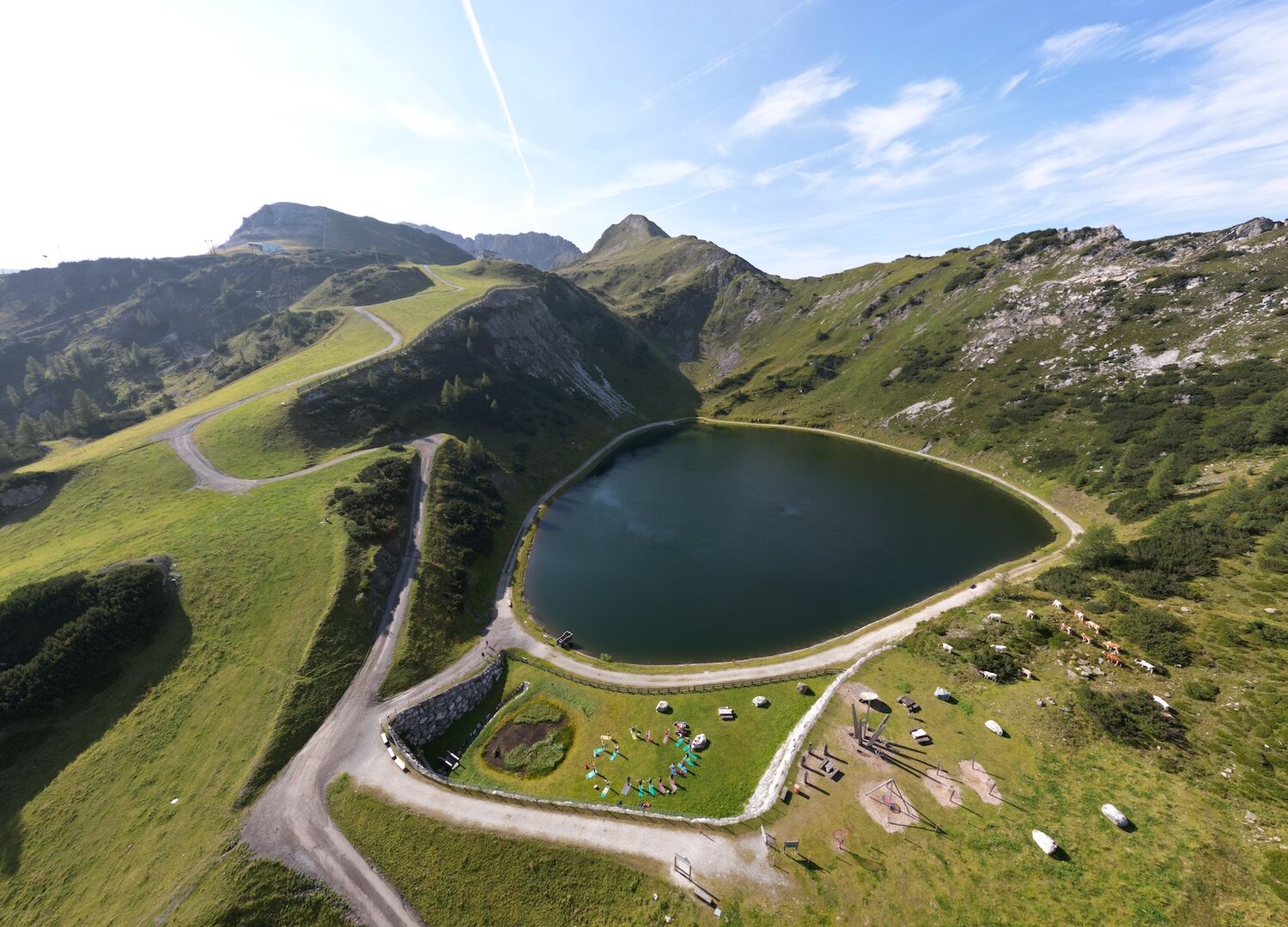 Ein Bergsee in Zauchensee.