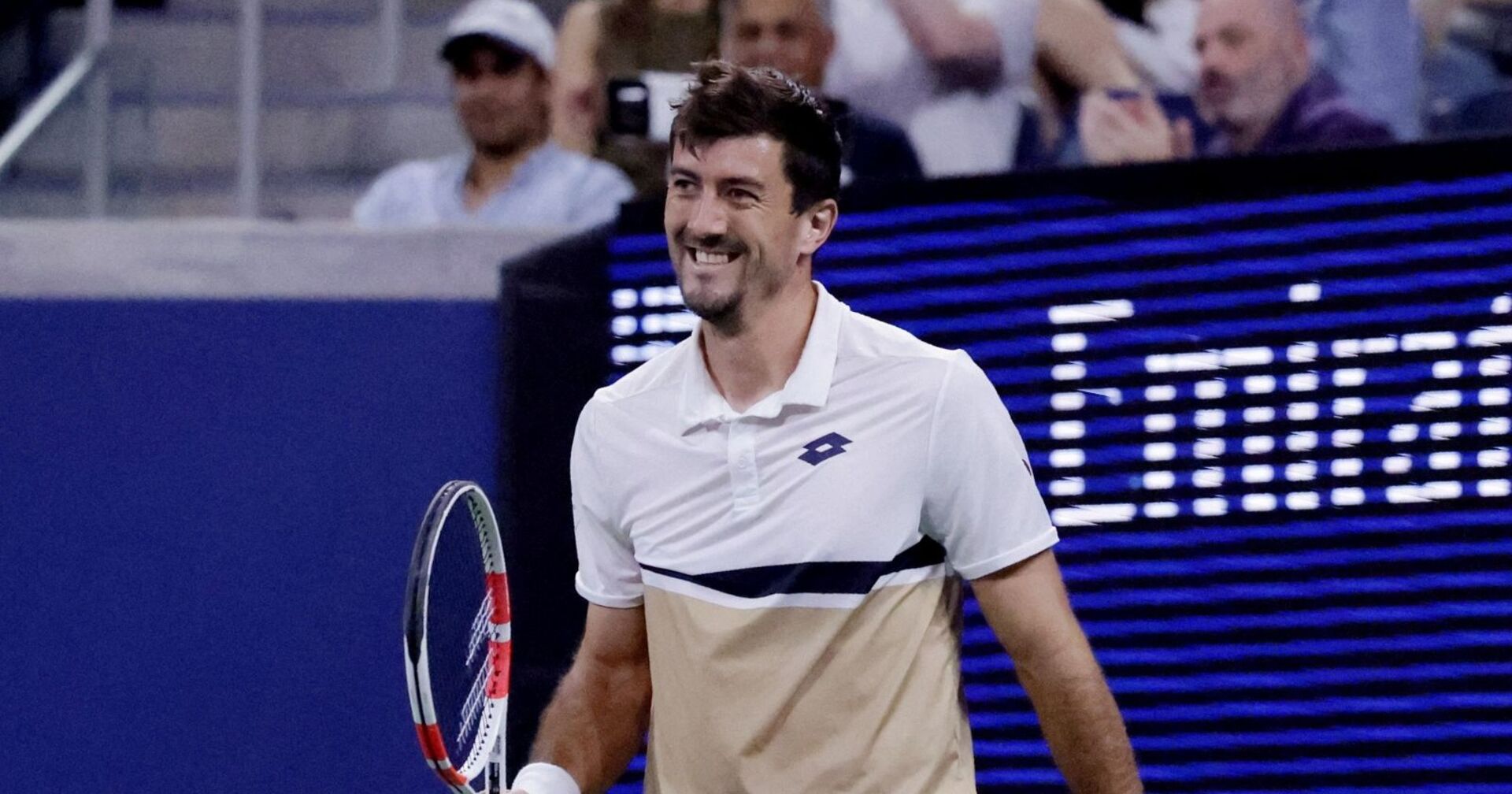 Sebastian Ofner bei den US-Open während seines Matches gegen Casper Ruud (NOR)