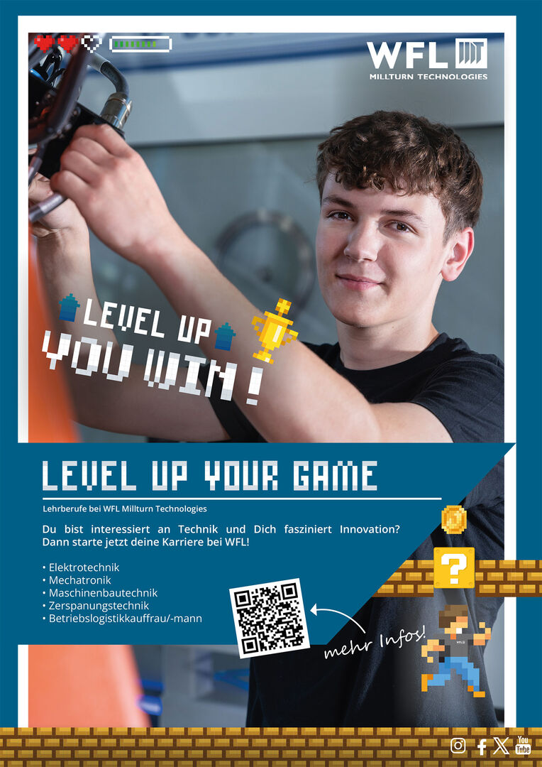 Männlicher Lehrling bei der Arbeit in der Produktion | Credit: WFL Millturn Technologies