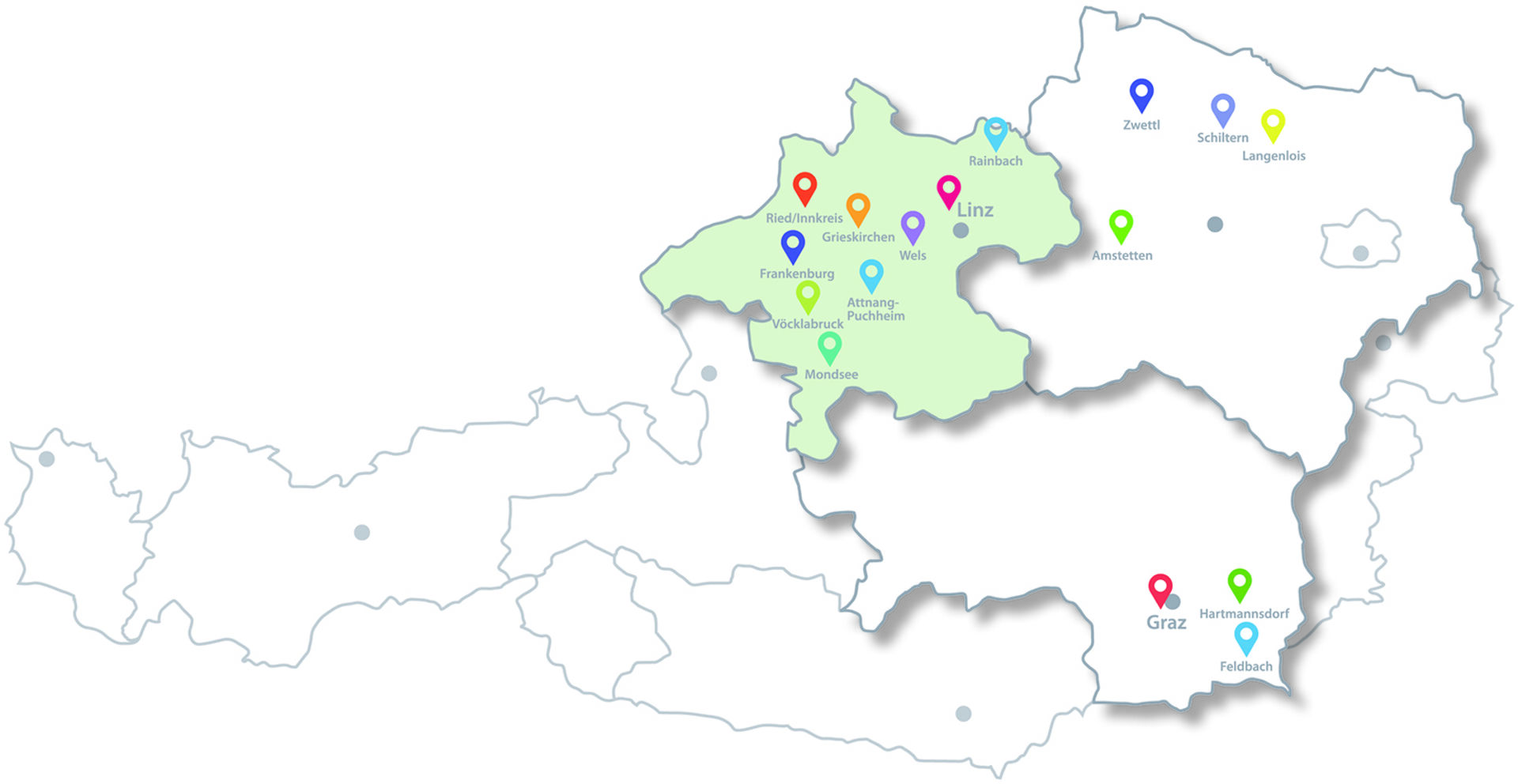 Landkarte mit Schulstandort | Credit: ​​Verein für Franziskanische Bildung