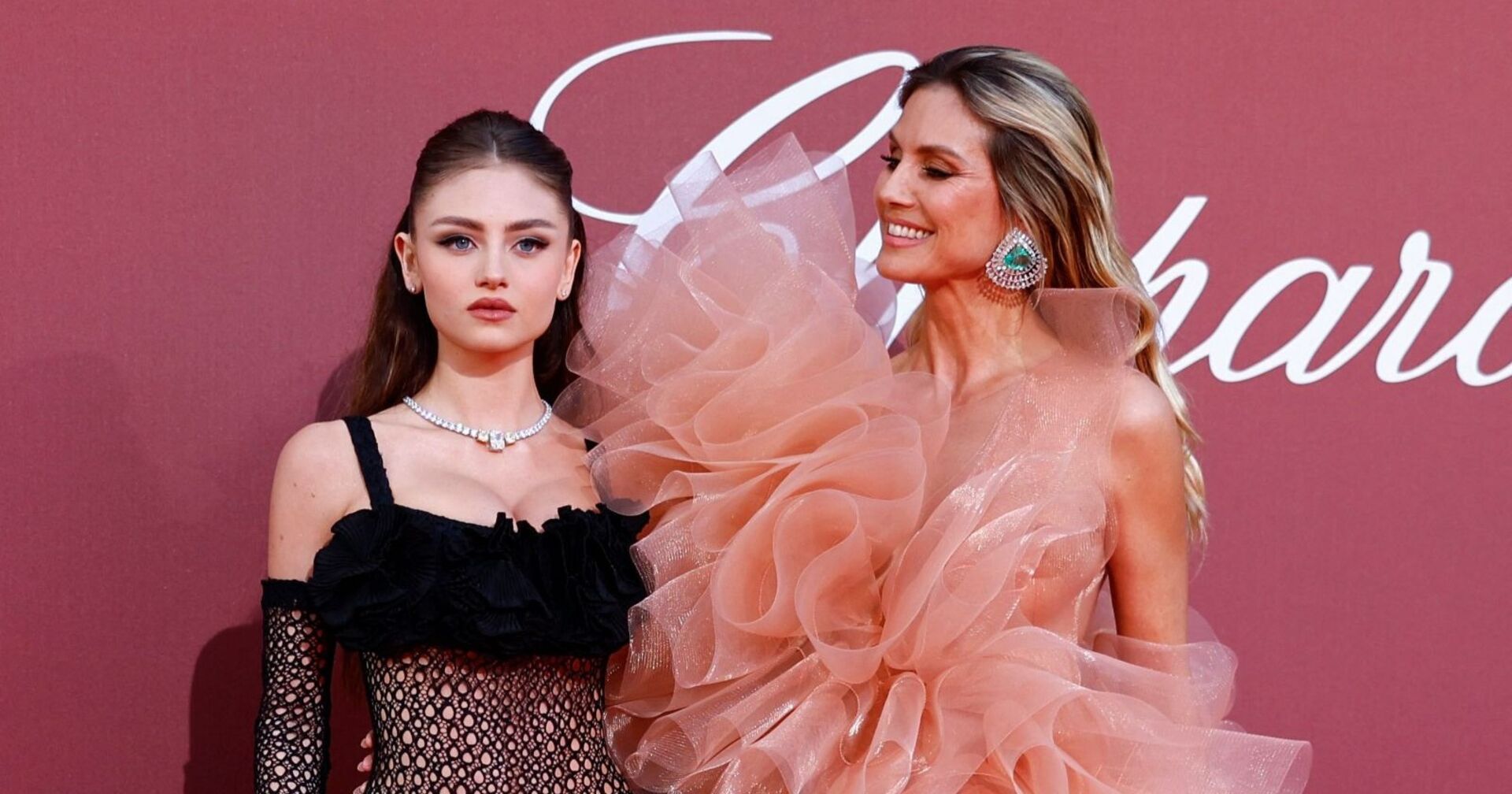 Heidi und Leni Klum auf dem roten Teppich