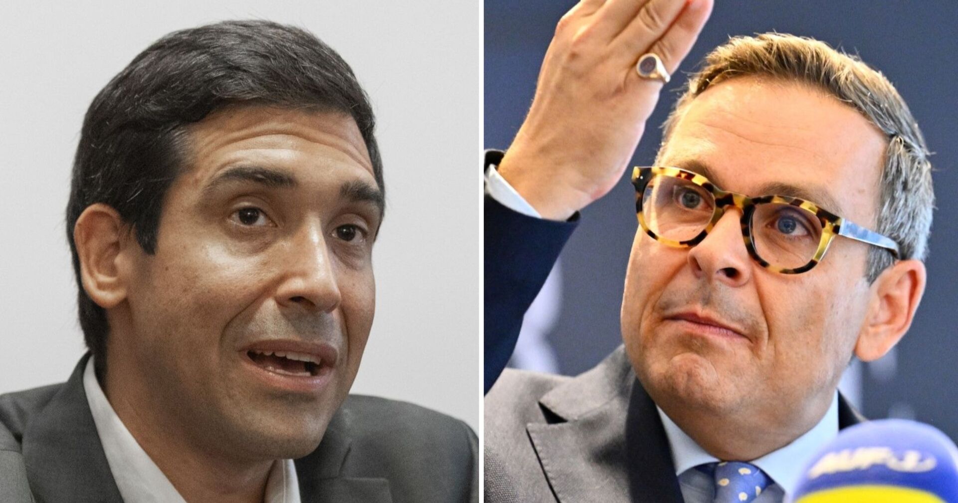 Sebastian Bohrn Mena links und Gerald Grosz rechts