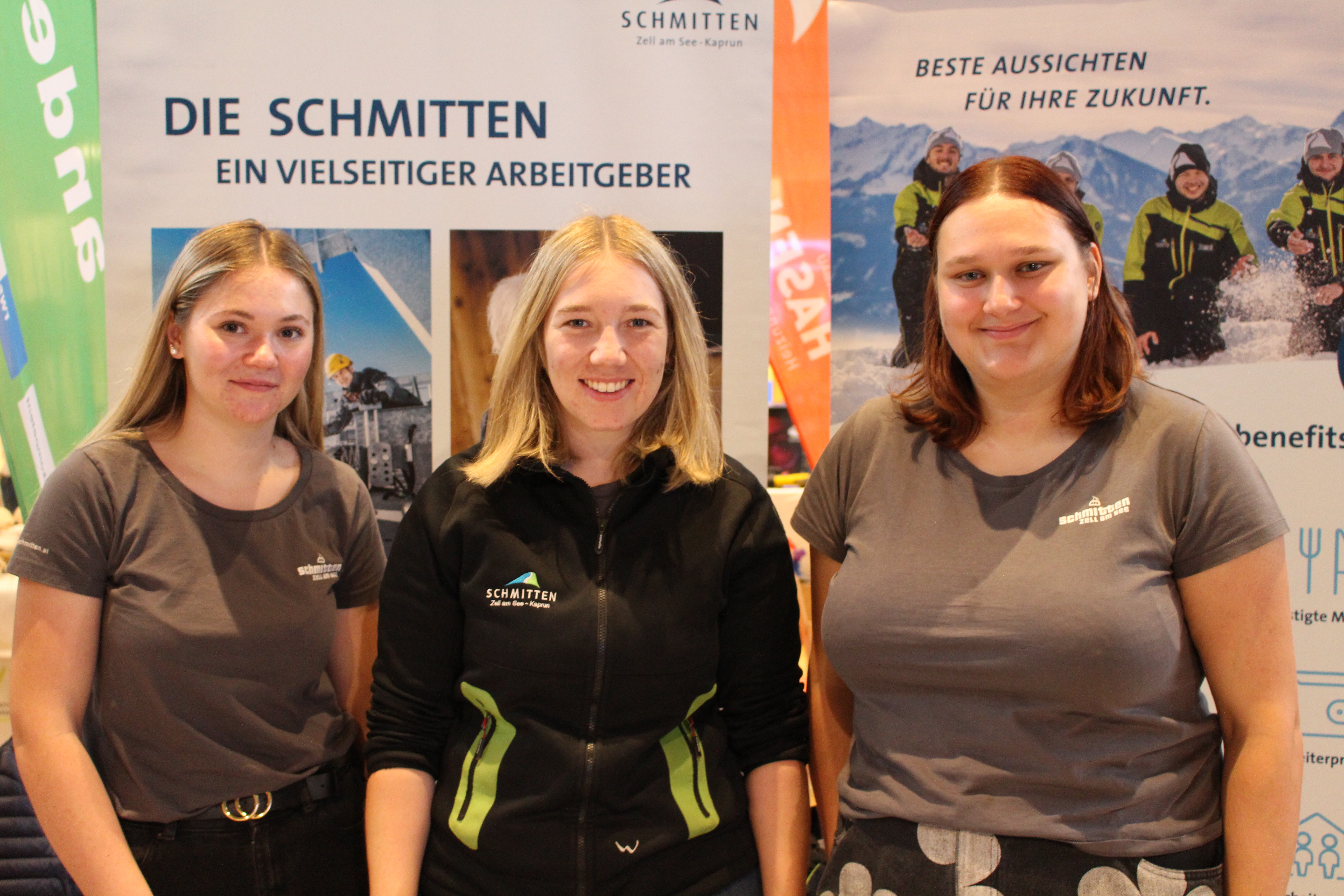 Schmittenhöhebahn, Zell am See: Sandra Wurnitsch, Celina Schuster und Magdalena Hofer (v. li.).