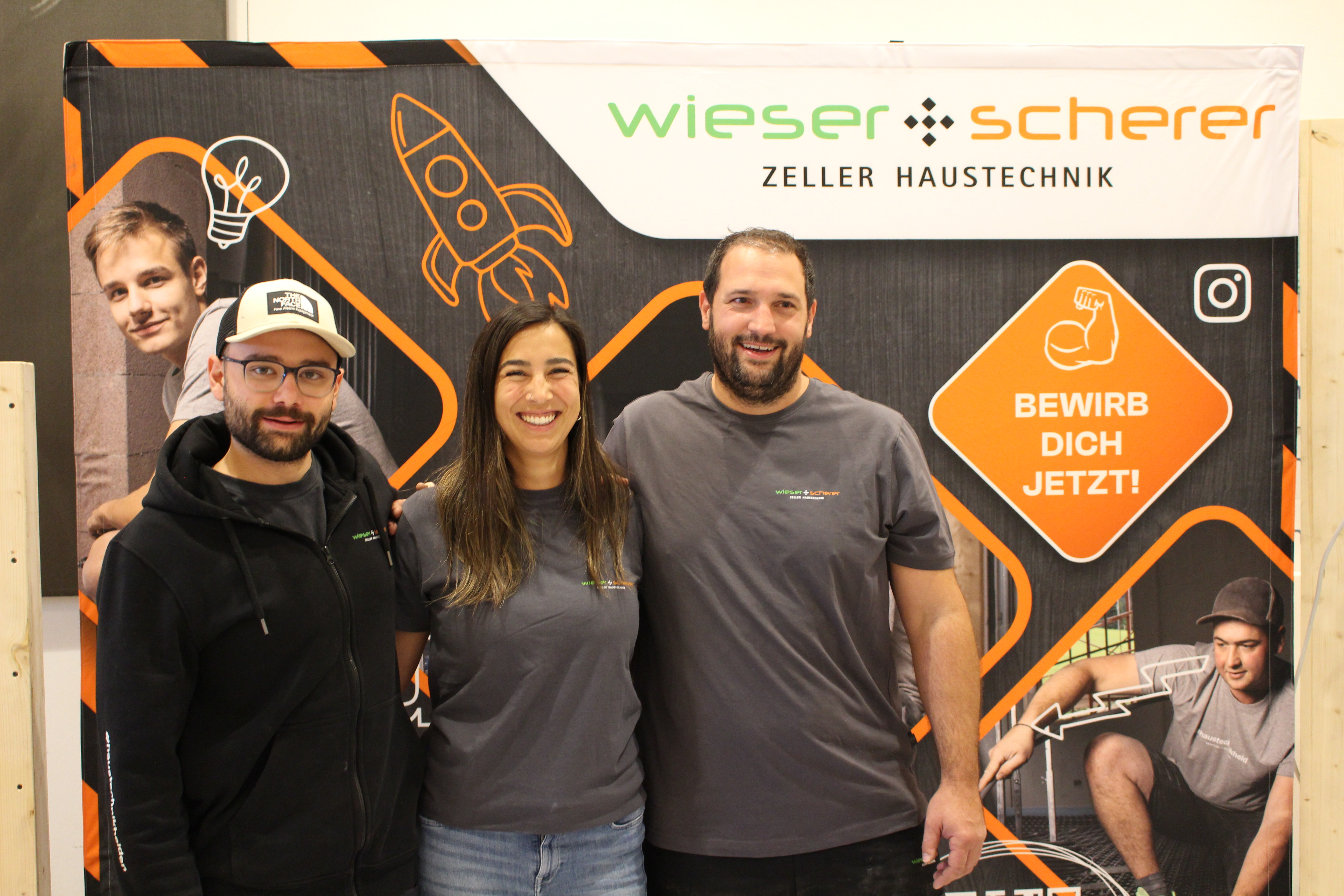 Wieser + Scherer Zeller Haustechnik: Stefan Mayr, Vanessa Wieser-Frauenschuh und Stefan Dolhaniuk (v. li.).