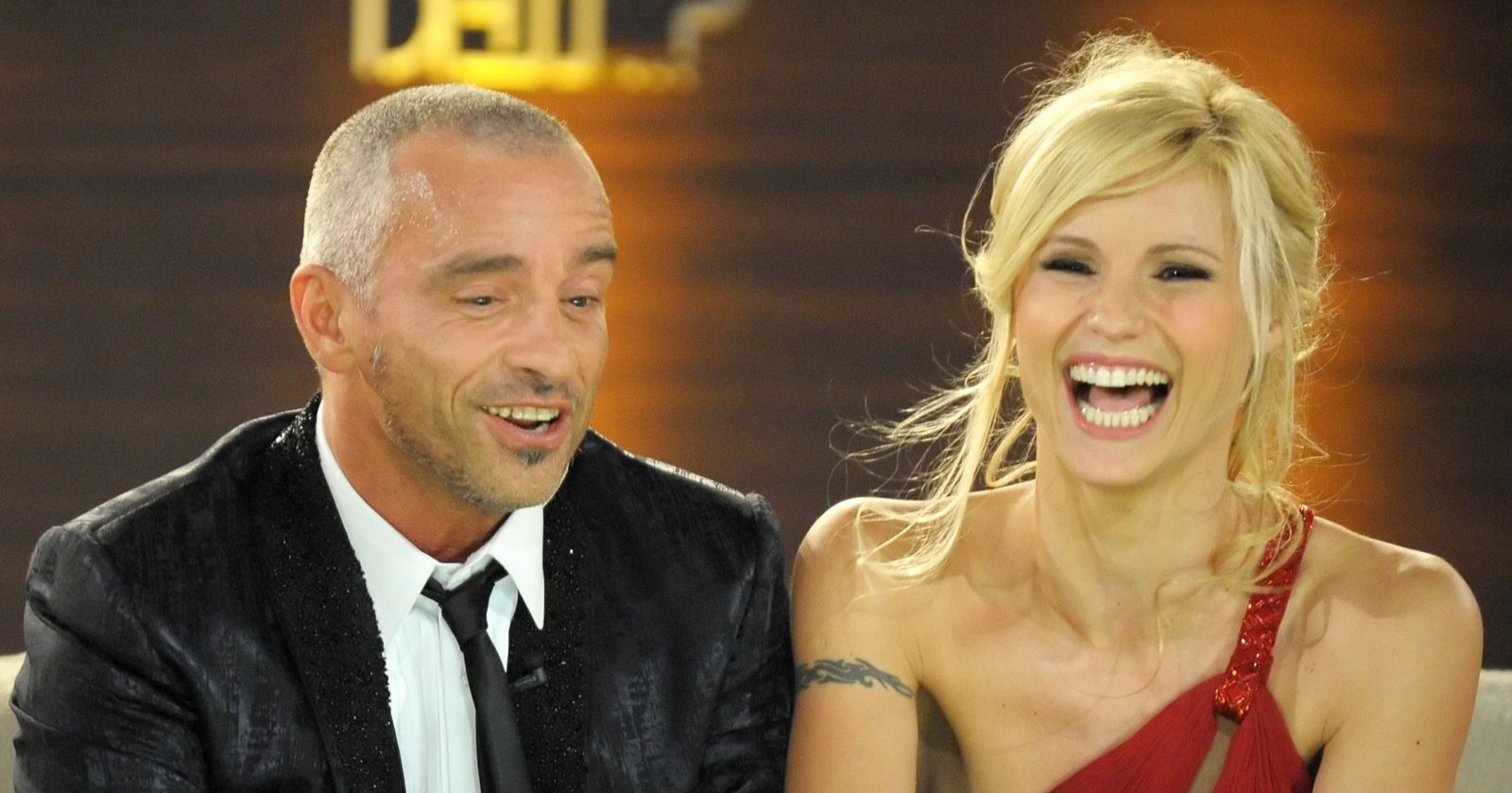 Michelle Hunziker und Eros Ramazotti lachen
