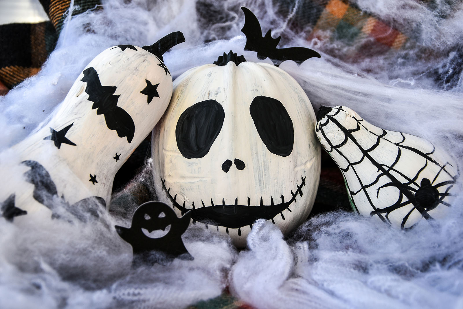 Kürbis mit Gesicht von Jack Skellington | Credit: iStock.com/Anastasiia Yanishevska
