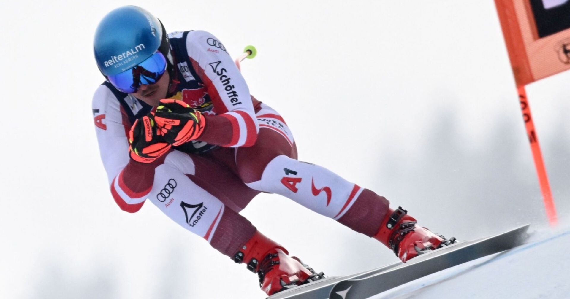 Julian Schütter während eines Abfahrtsrennens im Jahr 2023