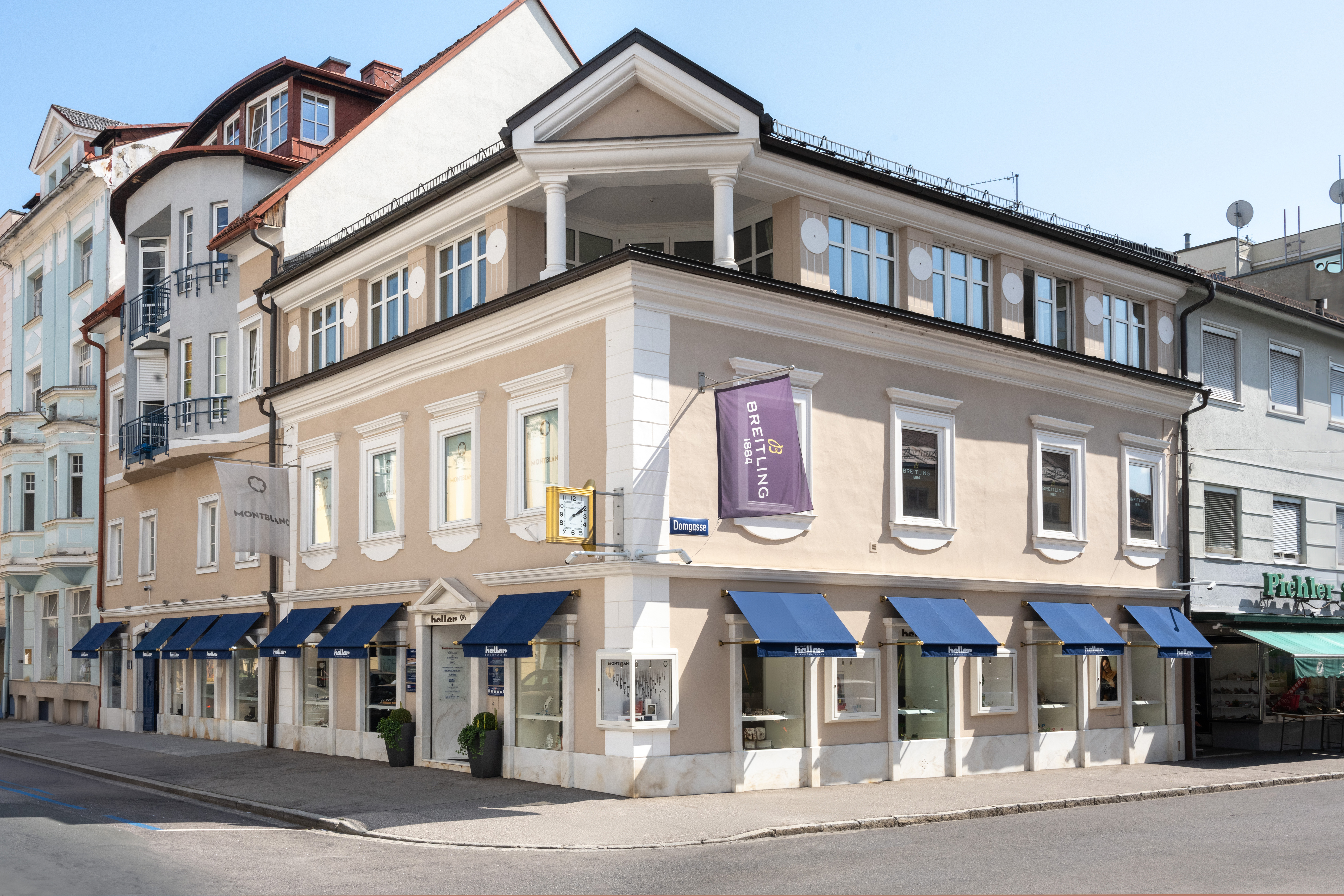 Aufnahme der Juwelier Heller-Niederlassung in der Klagenfurter Paradeisergasse