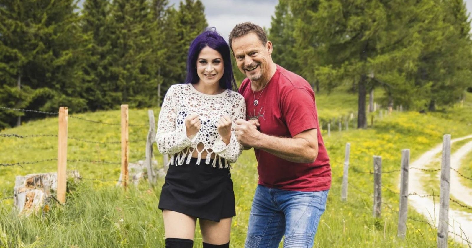 Kult-Tormann Otto Konrad und Schlagersängerin Bianca Holzmann