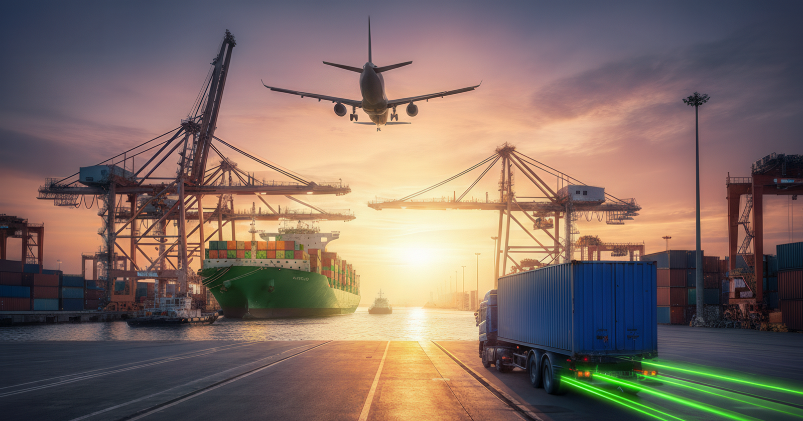 Flugzeug fliegt über LKW | Credit: proLogistik