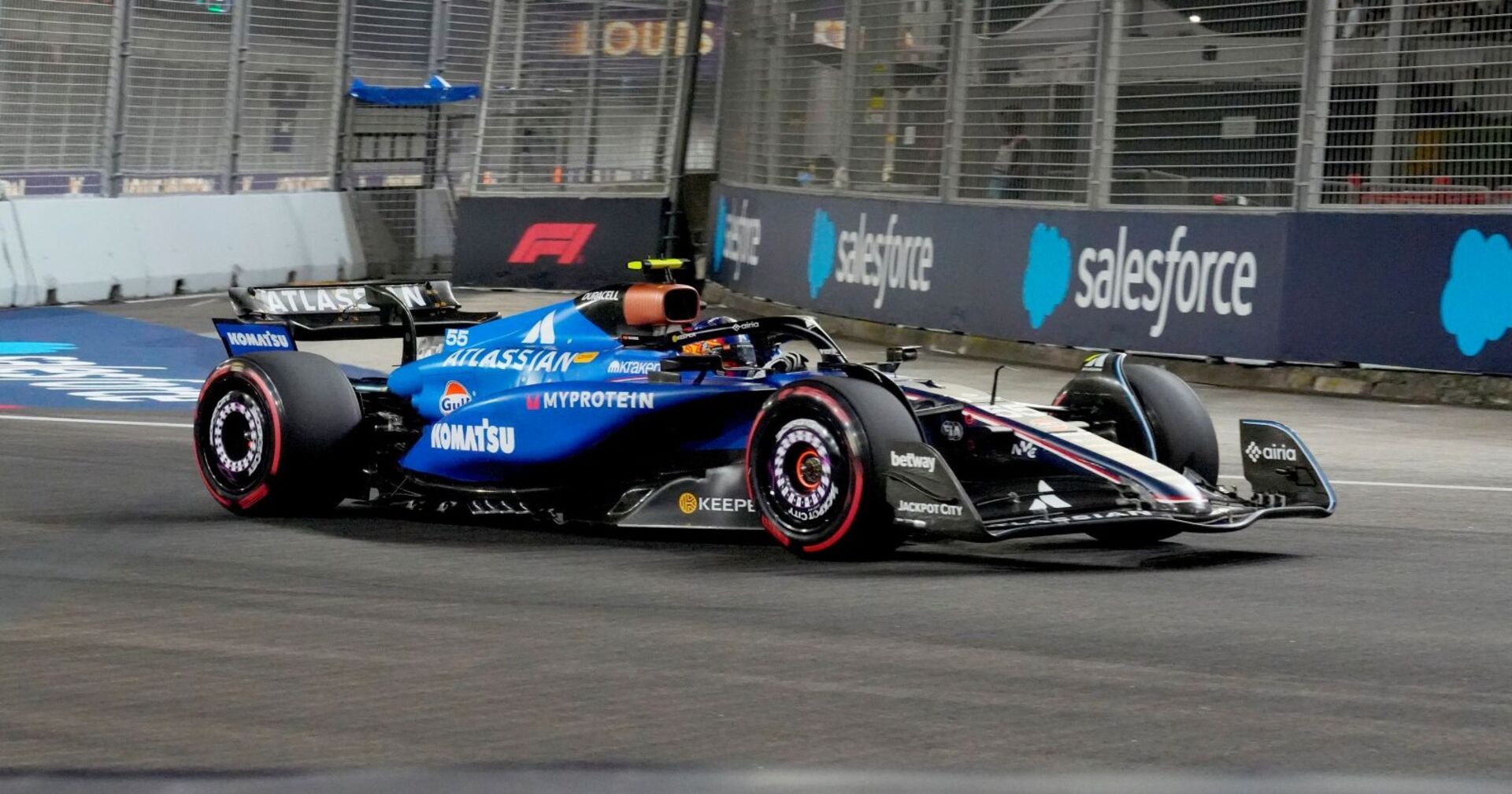 Marina Bay Street Circuit, Singapur, SGP, FIA, Formel 1, Grosser Preis von Singapur, Qualifikation, im Bild Carlos Sainz Jr. (ESP), Atlassian Williams Racing // Carlos Sainz Jr. (ESP)