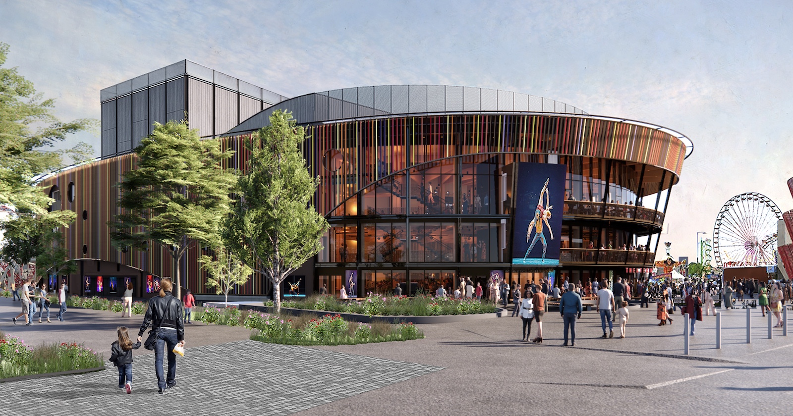 Visualisierung des neuen Theaters im Prater