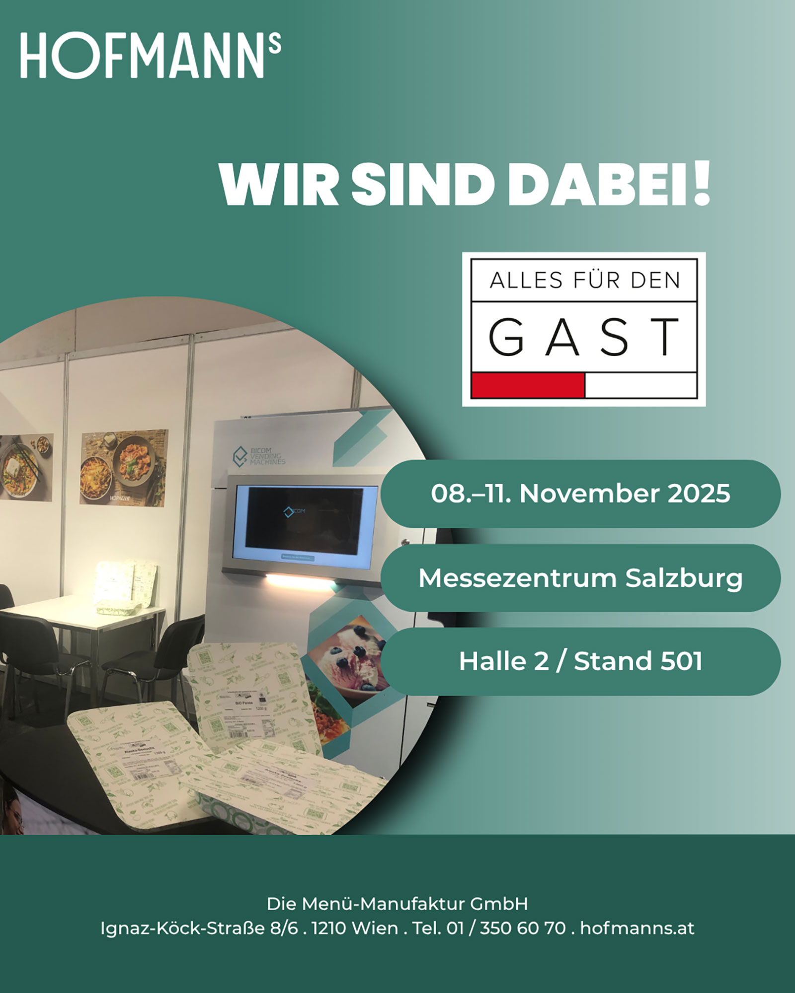 Messe Ankünder | Credit: Die Menü Manufaktur