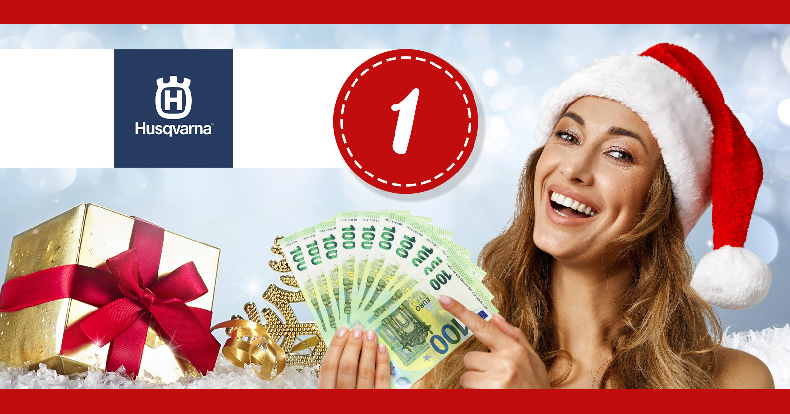 Frau mit Santa Claus Mütze und Gutscheinen in der Hand | Credit: Weekend Magazin