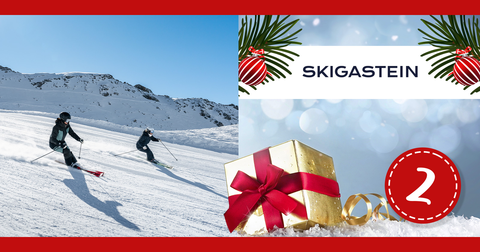 Zwei Skifahrer auf der Piste | Credit: Gasteiner Bergbahnen