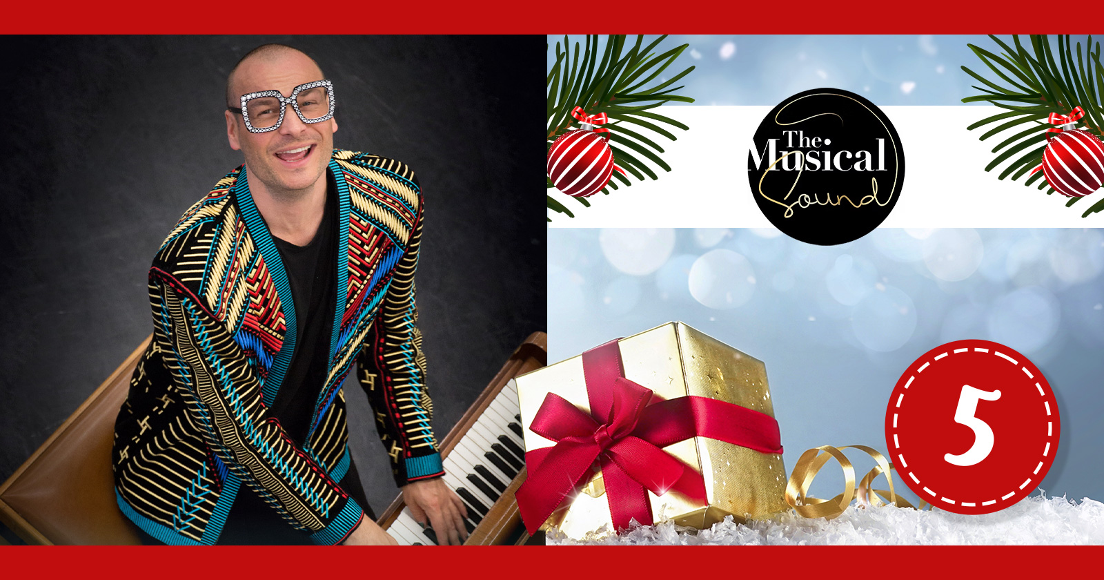 Mann, als Elton John verkleidet, am Klavier | Credit: The Musical Sound