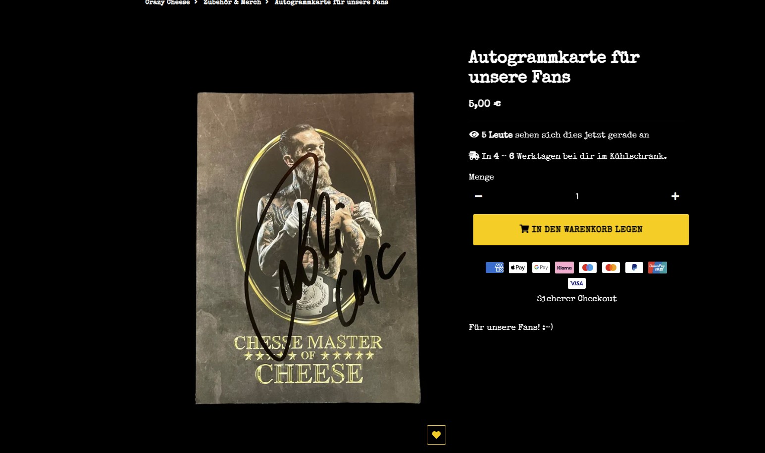 Autogrammkarte Roland