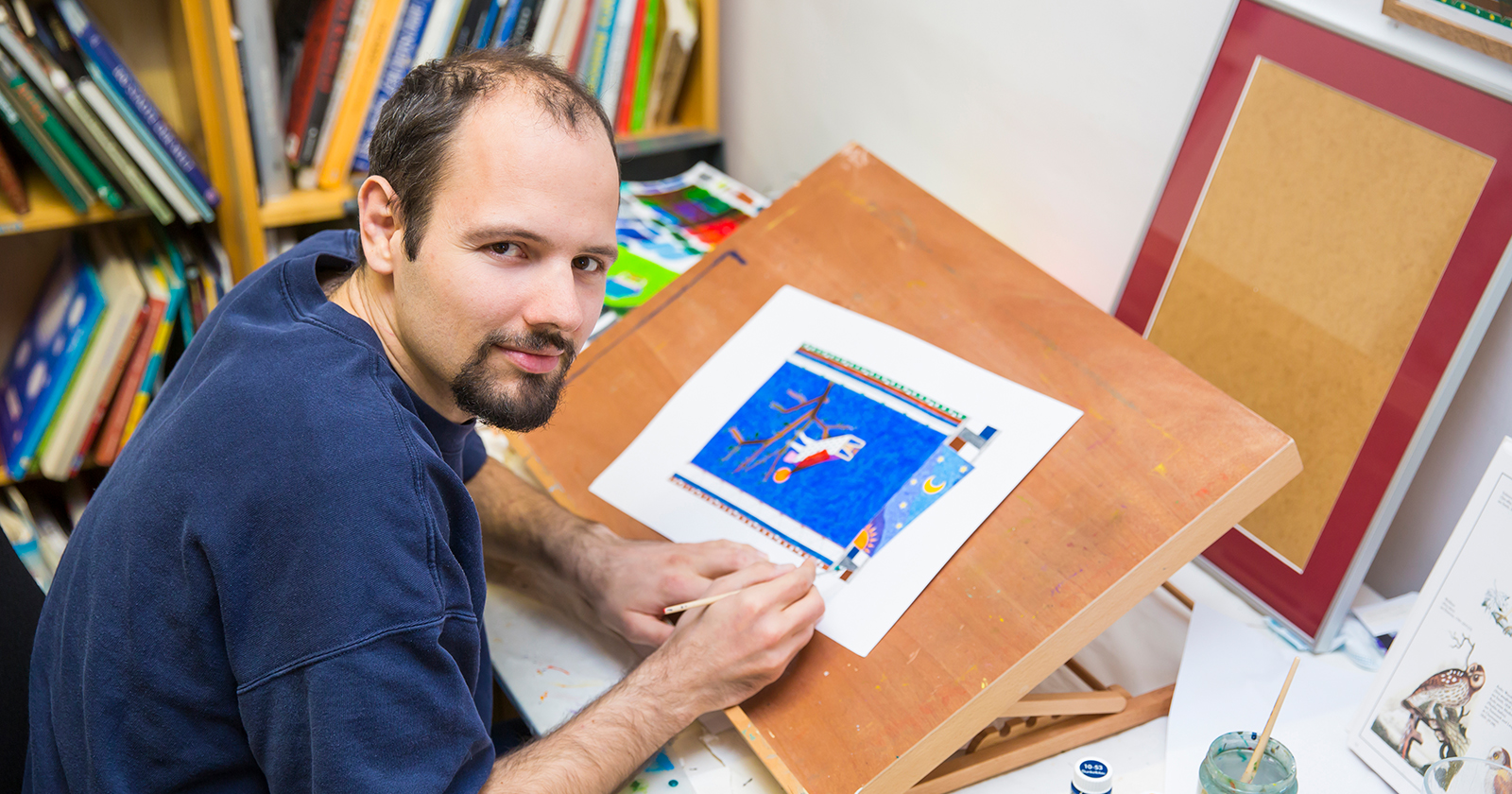 Mann malt gerade | Credit: Jugend am Werk Steiermark /koco