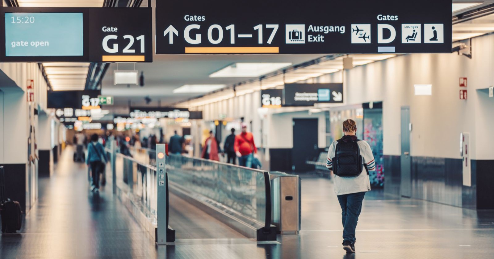 Ein Gang am Flughafen Wien-Schwechat.