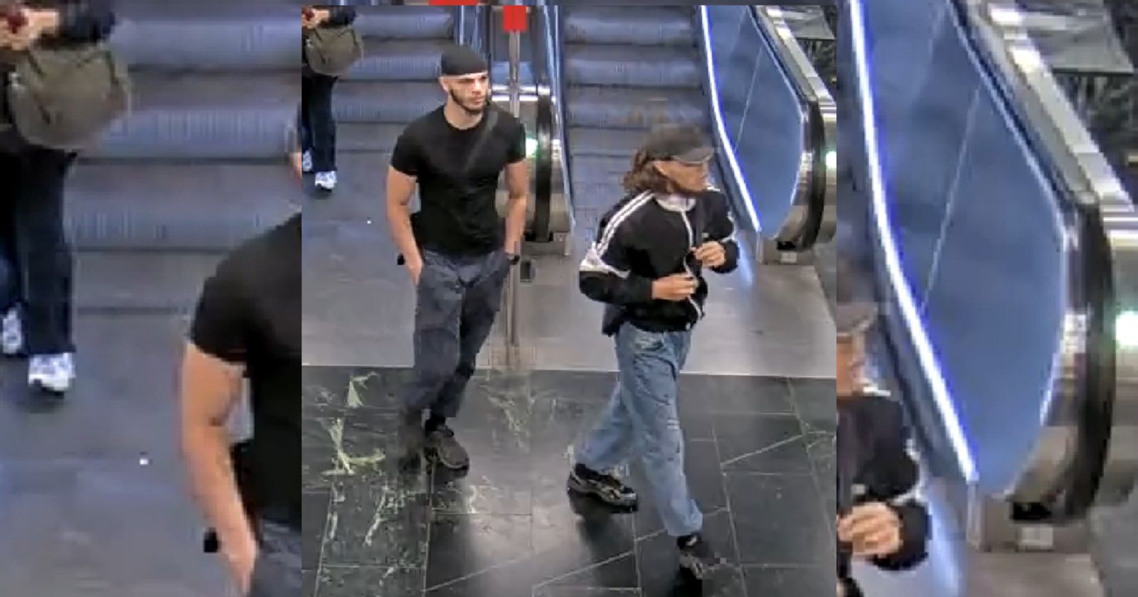 Zwei mutmaßliche Messerräuber bei der Schnellbahnstation Matzleinsdorfer Platz in Wien