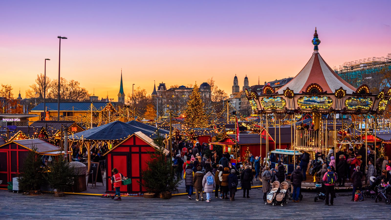 Weihnachtsmarkt in Zürich.