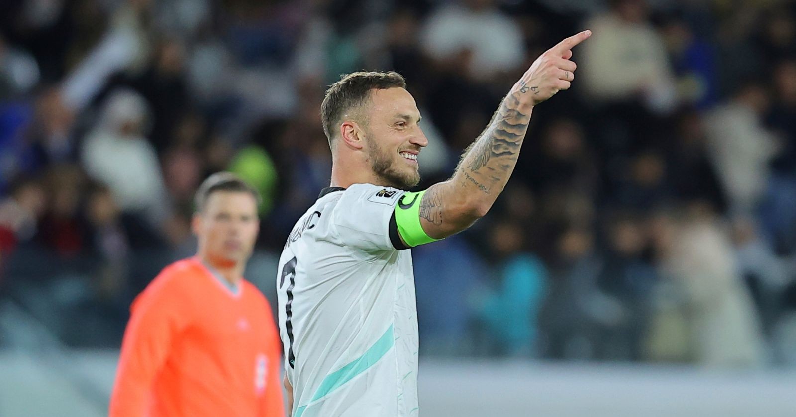Marko Arnautovic am Spielfeld.